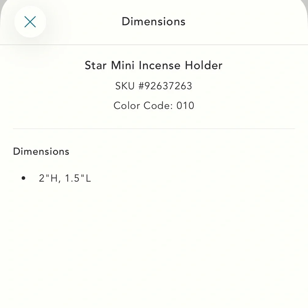 NWT Anthropologie Ceramic Star Incense Holder with Gold Trim - Picture 4 of 5